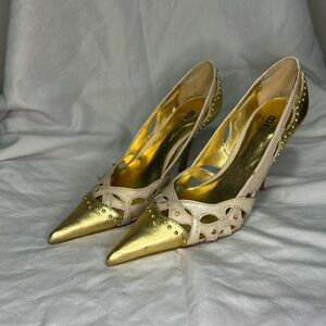 Bakers Gold Studded Women's Heels